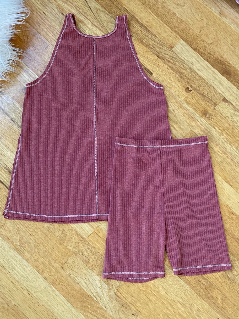 Free People New TakeTwo Bike Short 2 Piece Lounge oversized fit - Picture 4 of 13
